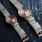 LEFF amsterdam - T32 - Horloge - Nylon - Rosé/Zandkleurig - Ø 32mm