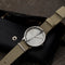 LEFF amsterdam - T32 - Horloge - Nylon - Staal/Zandkleurig - Ø 32mm