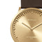 LEFF amsterdam - T40 - Horloge - Leer - Goud/Bruin - Ø 40mm