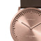 LEFF amsterdam - T40 - Horloge - Leer - Rosé/Bruin - Ø 40mm