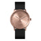 LEFF amsterdam - T40 - Horloge - Leer - Rosé/Zwart - Ø 40mm
