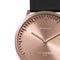 LEFF amsterdam - T40 - Horloge - Leer - Rosé/Zwart - Ø 40mm