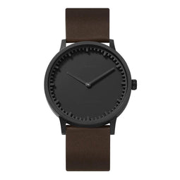 LEFF amsterdam - T40 - Horloge - Leer - Staal/Bruin - Ø 40mm