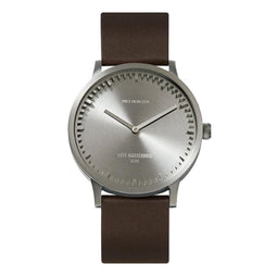 LEFF amsterdam - T40 - Horloge - Leer - Staal/Bruin - Ø 40mm