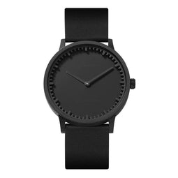 LEFF amsterdam - T40 - Horloge - Leer - Staal/Zwart - Ø 40mm