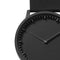 LEFF amsterdam - T40 - Horloge - Leer - Staal/Zwart - Ø 40mm