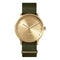 LEFF amsterdam - T40 - Horloge - Nylon - Goud/Groen - Ø 40mm
