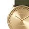LEFF amsterdam - T40 - Horloge - Nylon - Goud/Groen - Ø 40mm