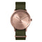 LEFF amsterdam - T40 - Horloge - Nylon - Rosé/Groen - Ø 40mm