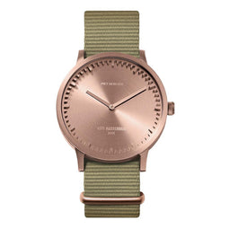 LEFF amsterdam - T40 - Horloge - Nylon - Rosé/Zandkleurig - Ø 40mm