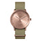 LEFF amsterdam - T40 - Horloge - Nylon - Rosé/Zandkleurig - Ø 40mm