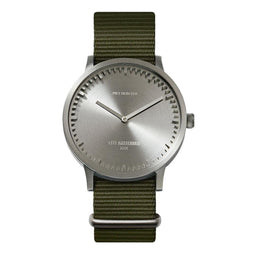 LEFF amsterdam - T40 - Horloge - Nylon - Staal/Groen - Ø 40mm