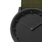 LEFF amsterdam - T40 - Horloge - Nylon - Zwart/Groen - Ø 40mm
