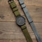 LEFF amsterdam - T40 - Horloge - Nylon - Zwart/Groen - Ø 40mm
