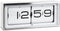 Leff Brick RVS 24h - Klok - Rechthoek - RVS - 36x10 cm - Wit