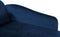 LUIRO - Chaise longue - Marineblauw - Linkerzijde - Fluweel