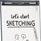 Legamaster SKETCH EASY mobiele flipover ronde voet