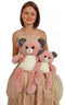 Leggies hondenknuffel - GIPSY TOYS - roze en grijs, 48 cm