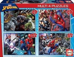 Leggpuzzel - 4 puzzels met variërend aantal stukjes - Spiderman - Educa puzzel