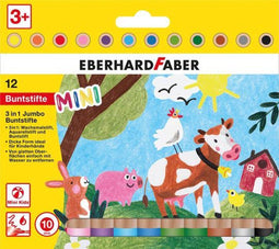 Eberhard Faber kleurpotloden - MiniMaxi - 12 stuks - dikke kern - EF-518912