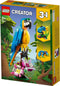 LEGO Creator 3in1 Exotische Papegaai - Kikker - Vis Dieren Speelgoed Set voor Kinderen - 31136