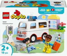 LEGO DUPLO Ambulance met chauffeur voor fantasiespel - 10447