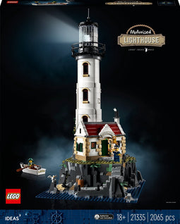 LEGO Ideas Gemotoriseerde vuurtoren met Lichtjes, Modelbouwset voor Volwassenen - 21335