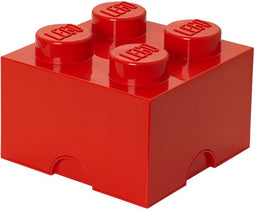 Lego Opberg Doos Legosteen 4-Pin Rood