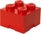 Lego Opberg Doos Legosteen 4-Pin Rood