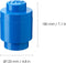 Lego - Opbergbox Brick 1 Rond - Polypropyleen - Blauw