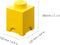 Lego - Opbergbox Brick 1 Vierkant - Polypropyleen - Geel