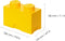 Lego - Opbergbox Brick 2 - Polypropyleen - Geel