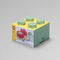 LEGO Opbergbox Brick 4 - Kusntstof - Zand Groen