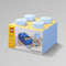 Lego - Opbergbox - Brick 4 - Met 1 Lade - Vierkant - 6 liter - Stapelbaar - Kunststof - Blauw