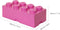 Lego - Opbergbox Brick 8 - Polypropyleen - Roze