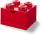 Lego - Opbergbox Bureaulade Brick 4 - Kunststof - Rood