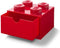 Lego - Opbergbox Bureaulade Brick 4 - Kunststof - Rood