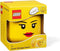 Lego - Opbergbox - Hoofd - Girl Groot - Rond - Stapelbaar - Kunststof - Geel