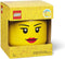 Lego - Opbergbox - Hoofd - Girl Groot - Rond - Stapelbaar - Kunststof - Geel