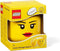 Lego - Opbergbox - Hoofd - Girl Klein - Rond - Stapelbaar - Kunststof - Geel