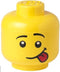 Lego - Opbergbox - Hoofd - Silly Klein - Rond - Stapelbaar - Kunststof - Geel