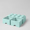 Lego - Opbergbox met 2 Lades Brick 8 - Polypropyleen - Blauw