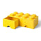Lego - Opbergbox met 2 Lades Brick 8 - Polypropyleen - Geel