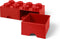 Lego - Opbergbox met 2 Lades Brick 8 - Polypropyleen - Rood