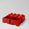 Lego - Opbergbox met 2 Lades Brick 8 - Polypropyleen - Rood