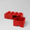 Lego - Opbergbox met 2 Lades Brick 8 - Polypropyleen - Rood