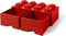 Lego - Opbergbox met 2 Lades Brick 8 - Polypropyleen - Rood