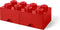 Lego - Opbergbox met 2 Lades Brick 8 - Polypropyleen - Rood