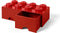 Lego - Opbergbox met 2 Lades Brick 8 - Polypropyleen - Rood