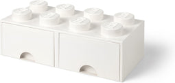 Lego - Opbergbox met 2 Lades Brick 8 - Polypropyleen - Wit